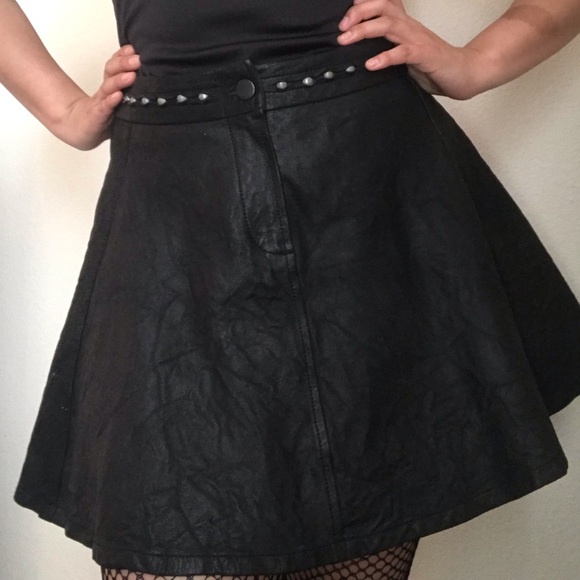 Harley Davidson Black Skirt Goat Skin Leather - Picture 3 of 8